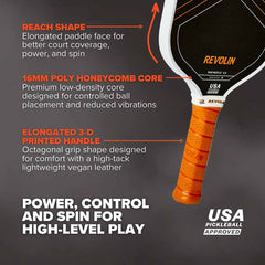 REVOLIN Revo PRO Reach Control Pickleball Paddle